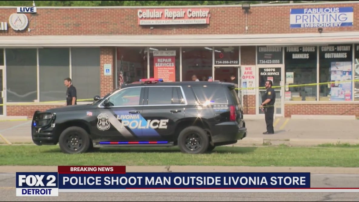 Livonia police shoot armed man after he allegedly pointed gun at them in store