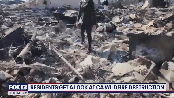 CA residents get a look at wildfire destruction