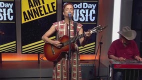 Amy Annelle performs in FOX 7 Austin studio