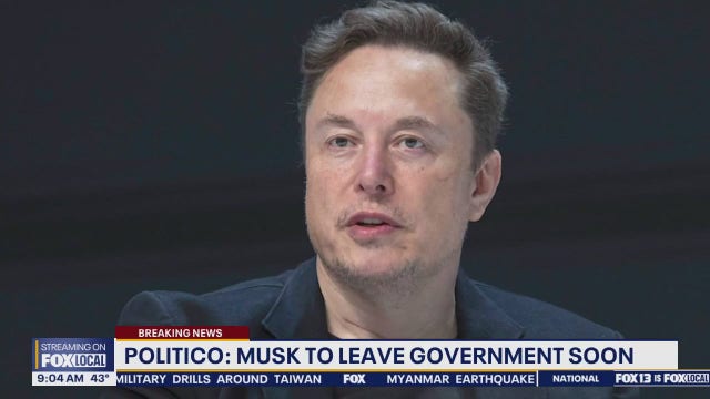 Elon Musk to leave US government soon: Report