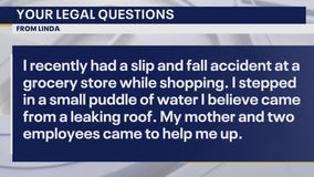 Your Legal Questions: Wet floor sign, auto insurance claim