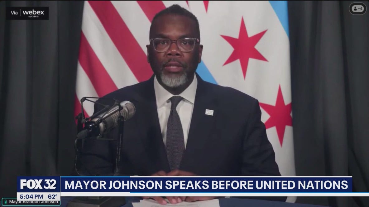 Mayor Johnson speaks before United Nations