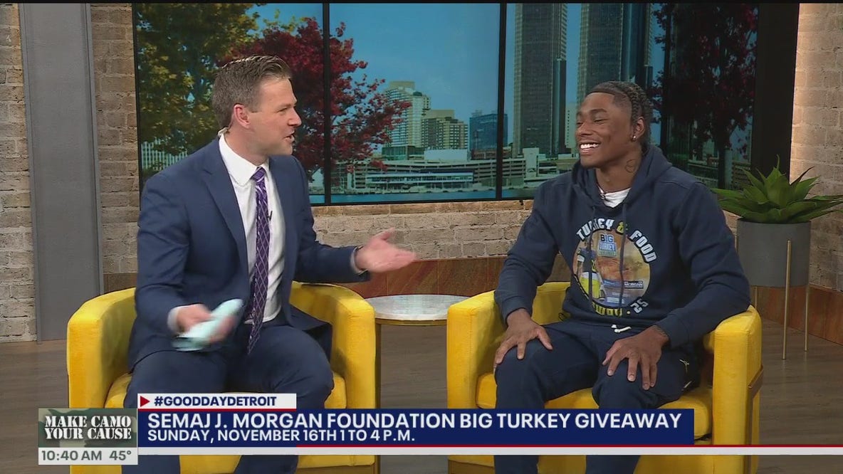 Semaj Morgan stops by Good Day Detroit to talk about his foundation's Big Turkey Giveaway