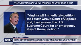 Federal judge orders Virginia to restore more than 1,600 voter registrations