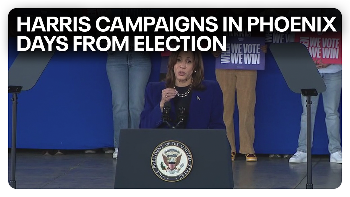 VP Harris holds AZ rally as Election Day nears