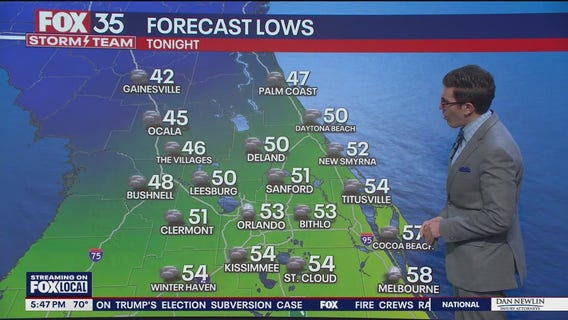 Orlando weather: Cold front moving into Florida Monday night bringing cooler temps and rain