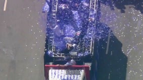 Cleaning up after Dodgers World Series parade