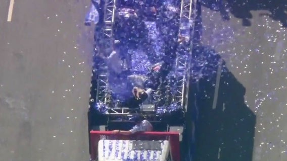 Cleaning up after Dodgers World Series parade