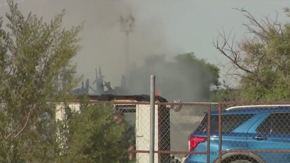 Firefighter treated for burns following home fire