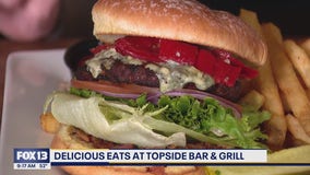 Eating delicious bites at Steilacoom's Topside Bar & Grill