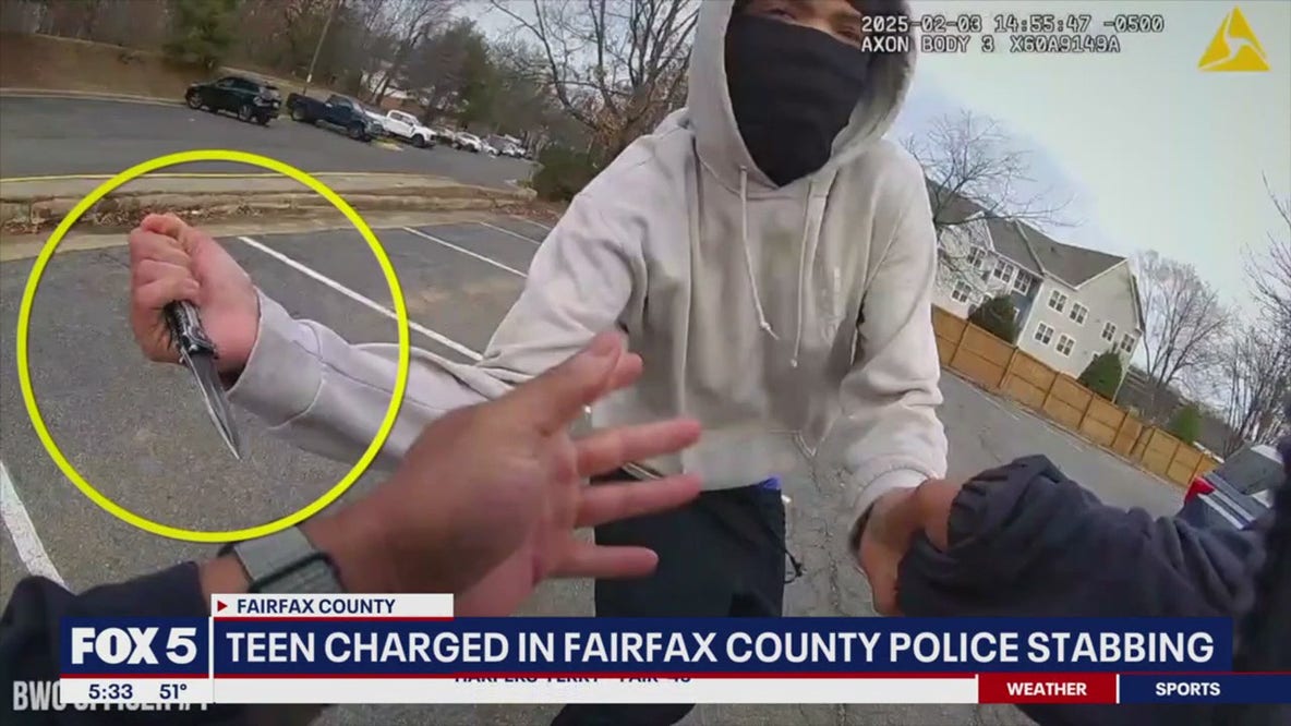 Video shows 16-year-old stab Fairfax County police officer