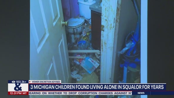 3 Michigan children found living alone in squalor