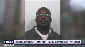 Shooting victim's family not satisfied with guilty verdict