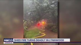 Man in 20s killed in Lynnwood shed fire