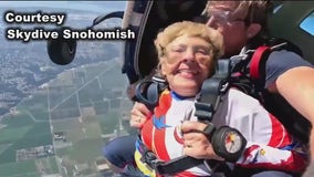 85-year-old woman loves skydiving