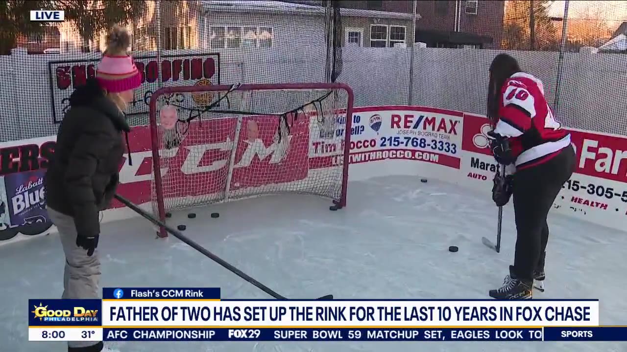 Hockey fan builds his own backyard ice rink