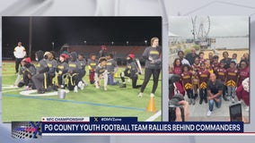 PG County Youth Football Team rooting for the Commanders