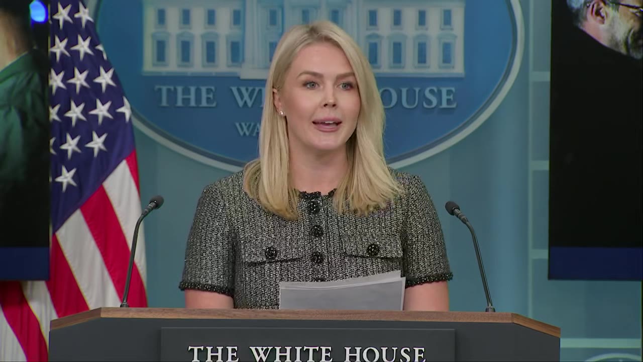 Karoline Leavitt White House press briefing