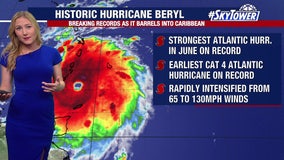 Hurricane Beryl makes landfall on Carriacou Island