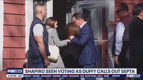 Gov. Shapiro seen voting as U.S. Transportation Secretary Duffy calls out SEPTA
