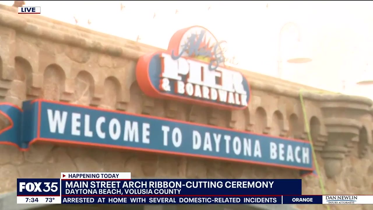 Main Street Arch ribbon-cutting ceremony in Daytona Beach