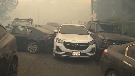 Palisades fire chaos: Abandoned cars and traffic gridlock caught on video