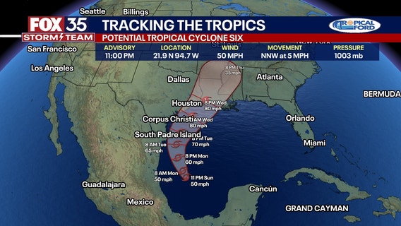 Potential Tropical Cyclone Six forms in Gulf of Mexico, expected to become tropical depression
