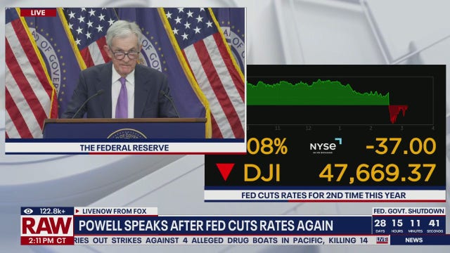 Federal Reserve issues 2nd rate cut of 2025