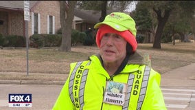 Crossing guards brave weather to keep students safe