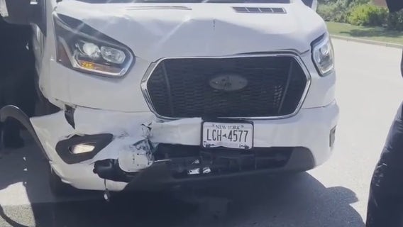 Walz motorcade; press van crash in Milwaukee County