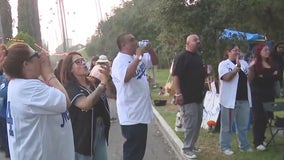 Dodgers watch party during Dia de los Muertos