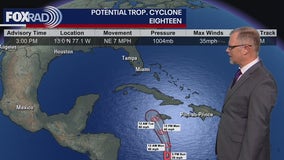 Potential Tropical Cyclone 18 forms in Caribbean, headed toward Gulf