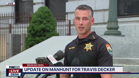 Chelan County sheriff issues warning to triple-murder suspect Travis Decker (full press conference)