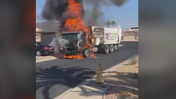 Firefighter hurt in garbage truck blast
