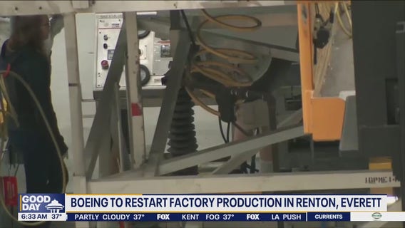 Boeing in WA to restart factory production