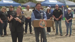 DeSantis holds press conference in Horseshoe Beach, Fl