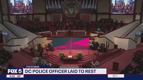 DC police officer killed trying to retrieve gun from storm drain remembered at funeral