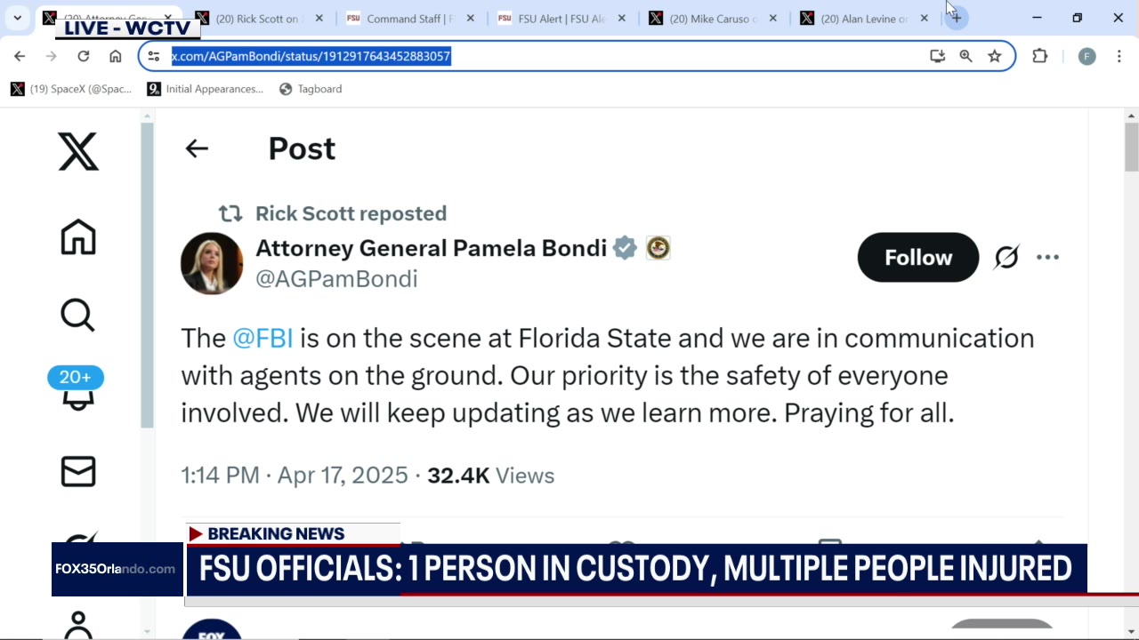 FSU shooting: 1 in custody, multiple people injured
