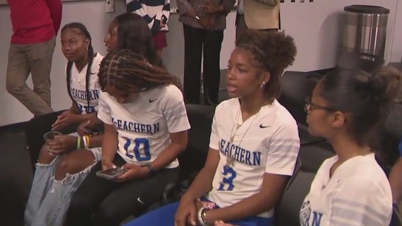 Girls talk about flag football