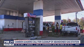 Camden leaders calls for cleanup of abandoned gas station