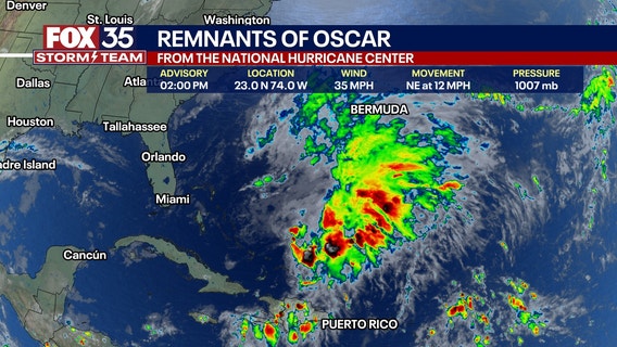 Oscar no longer a tropical system