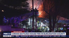 Massive house fire claims 1 life in Burlington County