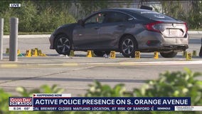 Law enforcement presence at Orange County gas station