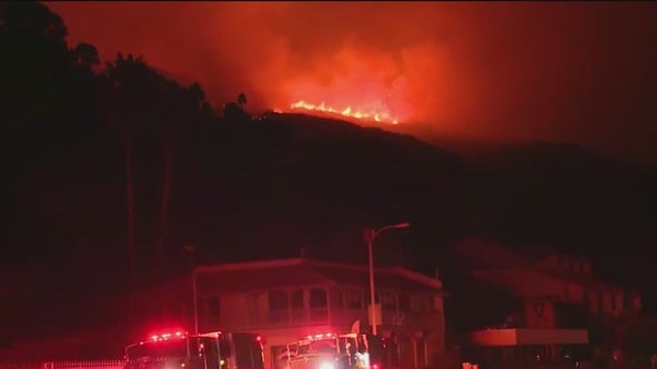 Across America: Wildfire burns in Malibu