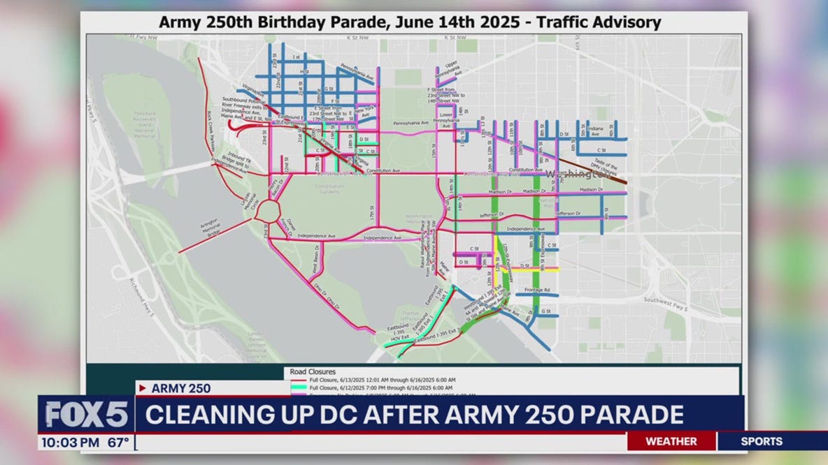 Several DC streets back open following weekend Army parade
