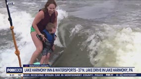 Wake surfing toddler stuns Good Day