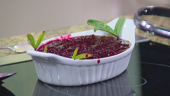 Making Florida cranberry sauce with roselle