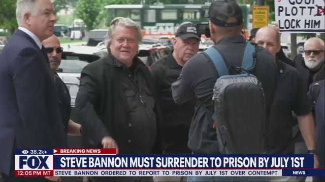 Steve Bannon reports to prison for contempt sentence