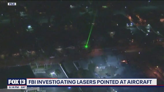 FBI investigating lasers pointed at aircraft