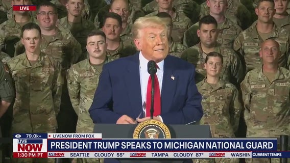Trump delivers new fighter jets to Michigan base in surprise show of unity with Whitmer